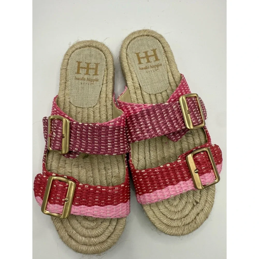 Haute Hippie Pink Twine Slide 7.5 Women‎ Shoe Beach Resort